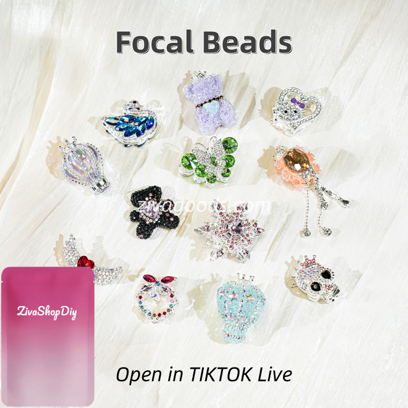 Gorgeous Focal Beads for Pen/Phone Chain/Key Chain/Car Hanging Ornament DIY - Open in TikTok Live